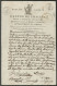 1794 CERTIFICAT DE NON REBELLION DU COMITE REVOLUTIONNAIRE DE SURVEILLANCE DU CANTON DE CHALIER DE LYON - Documentos Históricos