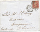 GB 1879 QV 1d Rose-red Pl.198 (JG) On Fine Cvr (small Faults) With Barred Duplex-cancel "WOOLWICH / 264" (Woolwich, Kent - Storia Postale