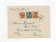 !!! LETTRE D'ALEXANDRIE DE 1926 POUR L'ISERE, AFFRANCH TYPES BLANC + MOUCHON - Briefe U. Dokumente