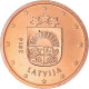 Lettonie, 2 Euro Cent, 2014, SPL, Cuivre Plaqué Acier - Lettonia