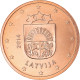 Lettonie, 5 Euro Cent, 2014, FDC, Cuivre Plaqué Acier - Lettland