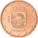 Lettonie, Euro Cent, 2014, SPL+, Cuivre Plaqué Acier - Letland