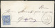 Obl. 78b - 25c. Outremer S/vert Clair Obl. S/lettre Frappée Du CàD De CHATONNAY Du 4 Mars 1877 à Destination De GRENOBLE - 1876-1878 Sage (Type I)
