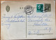 NORWAY 1951, POSTAL STATIONERY CARD, ILLUSTRATE, LION RAMPANT, USED TO USA, BEKKELAGSHOGDA CITY CANCEL. - Brieven En Documenten