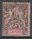 GUYANE - 1892 - YVERT N°37 * MH  - COTE = 24 EUR - Ongebruikt