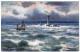 THE EDDYSTONE LIGHTHOUSE - Artist H.B. Wimbush - Tuck Oilette 7507 - Plymouth