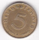 5 Reichspfennig 1937 A BERLIN. Bronze-aluminium - 5 Reichspfennig