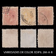 Variedades De Color.Alfonso XII.1879.50c.Edifil.206-206a-206b - Plaatfouten & Curiosa