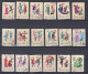 Chine 1962 Et 1963, Danse Folklorique , La Série Complète, 18 Timbres, Scan Recto Verso - Usados