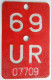 Velonummer Uri UR 69 - Nummerplaten