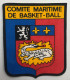 écusson Vintage Basketball - Comité Maritime De Basket-ball - Blason Du HAVRE - Uniformes, Recordatorios & Misc