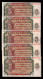 España Spain Lote 10 Billetes Correlativos 5 Pesetas Burgos 1938 Pick 110 Serie B Sc Unc - 5 Peseten