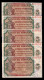 España Spain Lote 10 Billetes Correlativos 5 Pesetas Burgos 1938 Pick 110 Serie B Sc Unc - 5 Pesetas