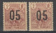 GUINEE - 1912 - YVERT N° 55A VARIETE CHIFFRE ESPACE + NORMAL ! * MH - COTE = 45.5 EUR. - Ongebruikt