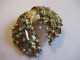 Broche Fantaisie Ancienne Avec Sertissage De Mini Turquoises Et Perles /  Vers 1950-1970         BIJ162 - Spille