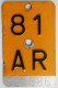 Velonummer Mofanummer Appenzell Ausserrhoden AR 81 - Number Plates