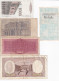 LOTE DE 5 BILLETES DIFERENTES DE ITALIA DE LOS AÑOS 1944 A 1982  (BANKNOTE) - [ 9] Collections