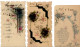 Thème Religion Images Pieuses. Trois  Images Celluloïd Peinte A La Main  Décor Floral. Calice. Recto Verso  (voir Scan) - Andachtsbilder