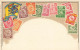 CHINE - CHINA - TIMBRES - REPRESENTATION - CARTE POSTALE GAUFFREE - LANGAGE Des TIMBRES - TRES BON ETAT - Briefe U. Dokumente