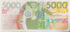 Belgium 5.000 Francs, P-NL (1992) - Testbiljet - UNC - RARE - Otros & Sin Clasificación