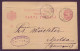 Romania Piatra Stationery Postcard To Germany 1893 J. APOTHEKER Folded - Covers & Documents
