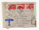 !!! CONGO BELGE, LETTRE PAR AVION DE COQUILHATVILLE POUR LE BRESIL DE 1945 AVEC CENSURES - Guerre 40-45 (Lettres & Documents)