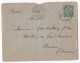 Enveloppe 1902 Shanghai Chine Pour Directeur Au Grand Séminaire à Amiens, Timbre 10 Cents Dragon.  Scan Recto Verso - Briefe U. Dokumente