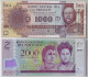 Banknote Paraguay 1,000 Guaranis 2004 Pick-222a + 2,000 Guaranis 2008 Pick-228 Both Uncirculated (catalog US$15) - Paraguay