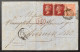 Grande Bretagne Lettre Jan 1873 N°26 1P X2 + N°32 PL7 Oblitérés GC 16 Pour La FRANCE à Avesnes TTB - Cartas & Documentos