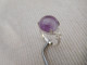 Bague En Argent Massif 925, Cabochon D Amethyste Mauve Taille 52 - Rings