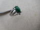 Delcampe - Bague En Argent Massif 925, Cabochon Malachite Naturelle Verte Taille 56 - Ring