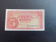 Tchecoslovaquie  Billet  5 Korun 1945 Tbe - Checoslovaquia