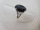 Bague En Argent Massif 925, Cabochon De Jaspe Noir Marron Taille 56 - Ring
