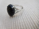 Bague En Argent Massif 925, Cabochon De Jaspe Noir Marron Taille 56 - Rings