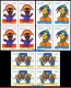 Ref. BR-1469-71-Q BRAZIL 1976 - MAMULENGO PUPPET SHOW,FOLK, MI#1554-56, BLOCKS MNH, THEATERS 12V Sc# 1469-1471 - Puppets