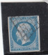 France - Année 1853-1860 - N°YT 14A - 20c Bleu - Oblitération Grille - 1853-1860 Napoléon III