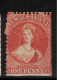 NZ 1862 1d Orange Vermilion FFQ P13 SG 68 MNG* #CBT30 - Neufs