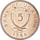 Monnaie, Ouganda, 5 Cents, 1966 - Uganda