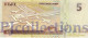 FIJI 5 DOLLARS 2002 PICK 105b UNC - Figi