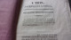 1827 BERRY INDRE L IRIS JOURNAL DE L INDRE  1ERE ANNEE 16 EME LIVRAISON A BOURGES SOUCHOIS CHABRIS ...FORCATS.. - 1800 - 1849