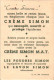 Carte Parfumée Parfum Crème Simon M.A.T. Simone Fleur Flower Fiore 花 Femme Mode Fashion ファッション En TB.Etat - Anciennes (jusque 1960)