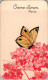 Carte Parfumée Parfum Crème Simon à Paris Fleur Flower Fiore 花 Papillon Butterfly 蝶 En TB.Etat - Oud (tot 1960)