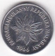 Madagascar 5 Francs 1966 Buffle / Fleur, En Acier Inoxydable, KM# 10 - Madagascar