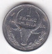 Madagascar 1 Franc 1965. Buffle / Fleur, En Acier Inoxydable, KM# 8 - Madagascar