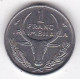 Madagascar 1 Franc 1966. Buffle / Fleur, En Acier Inoxydable, KM# 8 - Madagascar