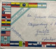 ARGENTINA 1960, ILLUSTRATE, DECORATED, DIFFERENT COUNTRY FLAG, COVER USED TO DENMARK, DAM & HORSE CART 2 STAMP, BUENOS A - Storia Postale