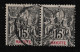 MAYOTTE : 1900/07 . N°16 (YVERT) . PAIRE OBL . B - Usati