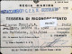 WW2 – 1944 Tessera Di Riconoscimento Nave Buffoluto - Pompieri - Italiano - S2076 - Documents