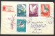 EGRETS, SPOONBILLS, HERONS, BIRDS, REGISTERED COVER FDC, 1959, HUNGARY BAJA TO PORTUGAL  - Ooievaars