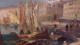 ANCIENNE HST SAINT TROPEZ PORT PAR AUBERT CIRCA 1920 / 1930 - Oils